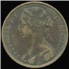 1862 British Victoria Penny XF+ (COI-7207)