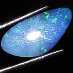 3.5ct Australian Black Opal Doublet Full Fire (GEM-31397)