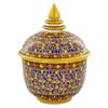 Image 1 : New 24k Heavy Gilded Ornate Benjarong Lidded Bowl (CLB-643)