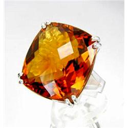 59ctw Madeira Citrine Sterling Ring (JEW-2334)