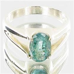 22.09ctw Colombian Emerald Sterling Ring (JEW-2739)