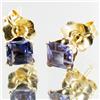 Image 2 : 1.17ctw Iolite 10k Gold Earrings (JEW-2910)