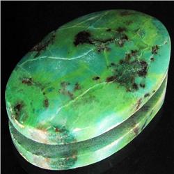 74.07ct Rare Azure Green Agate Cabochon (GEM-33141)