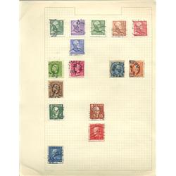 1800s/1940s Sweden Hand Made Stamp Album Pg 15pc (STM-0254)