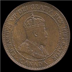 1908 Canada Cent Unc MS64+ BN/RD (COI-7711)