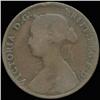 1861 British Victoria Halfpenny Circulated (COI-7242)