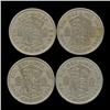 Image 2 : 1947-49 Britain 1/2 Crown 4pcs VF/XF (COI-8882)