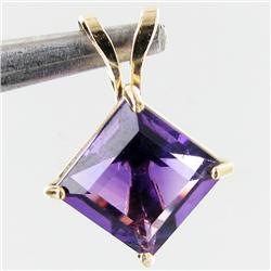 1.86ctw Amethyst 10k Gold Pendant (JEW-2922)