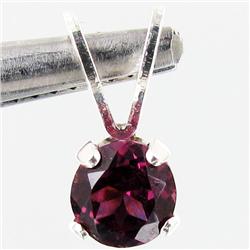 1.13ctw Red Garnet Sterling Pendant (JEW-2680)