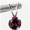 1.13ctw Red Garnet Sterling Pendant (JEW-2680)