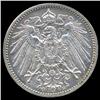 1915G Germany 1 Mark Better Unc RARE Double Die (COI-8060)