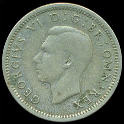 1944 Britian 3p Silver VF Scarce (COI-8811)