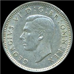 1941 Britian 3p Silver AU+ ERROR (COI-8823)