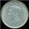 Image 1 : 1941 Britian 3p Silver AU+ ERROR (COI-8823)