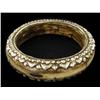 Vintage Tibet Bone Silver Bangle Bracelet (ANT-1587)