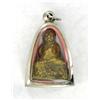 Vintage Thai Bronze Buddha Amulet in Nickel Pendant Case (ANT-1194)