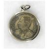 Antique Thai Silver Rama V Coin Amulet in Nickel Pendant Case (ANT-1200)