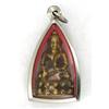 Vintage Thai Bronze Buddha Amulet in Nickel Pendant Case (ANT-1210)
