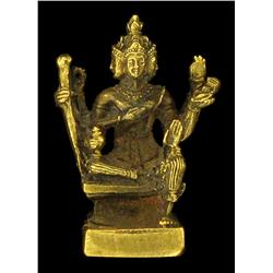 Vintage Thai Bronze Buddha Amulet (ANT-1246)