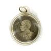 Antique Thai Silver Rama V Coin Amulet in Plastic Pendant Case (ANT-1214)