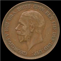 1935 British Geo V 1p XF/AU (COI-8938)