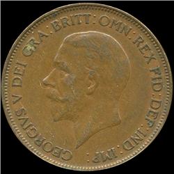 1929 British Geo V 1p AU (COI-8925)