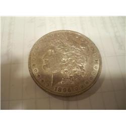 1896-O Morgan Silver Dollar AU