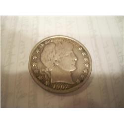 1902-O Silver Barber Quarter