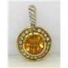 Image 4 : David Yurman Silver /18K Gold Citrine,Sapphire Pendant