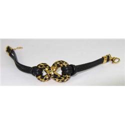 Faraone Mennella 18K Gold Leather Bikini Bracelet