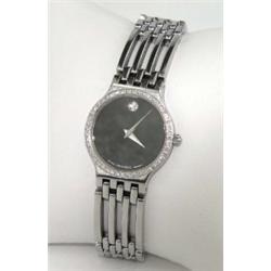 Movado Stainless Steel Diamond Watch