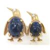 Image 1 : 14K Yellow Gold Lapis & Diamond Pin