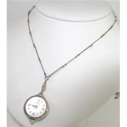 Bucherer Sterling Silver Pendant Watch