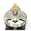 Image 1 : 14K White Gold Champagne Diamond Ring