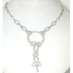 18K White Gold Diamond Necklace