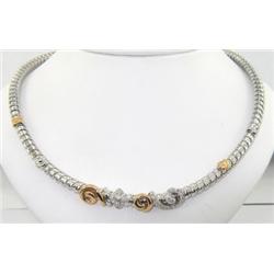 Nouvelle Bague 18K White Gold Diamond Necklace