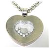 Image 2 : Chopard 18K White Gold, Happy Diamond Necklace