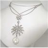 Image 1 : Salavetti 18K White Gold Diamond & Pearl Necklace