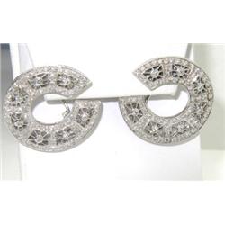 18K White Gold Diamond Earrings