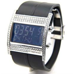 Tag Heuer Stainless Steel Diamond Rubber Strap Watch