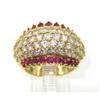 Image 1 : Salavetti 18K Yellow Gold Ruby & Diamond Ring