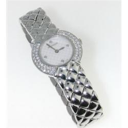 Bucherer MOP 18K White Gold Diamond Wrist Watch