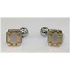 Image 1 : Cartier Stainless Steel / 18K Yellow Gold Cufflinks