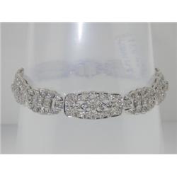 18K White Gold Diamond Bracelets .