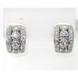 Salavetti 18K White Gold Diamond Earrings