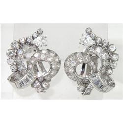 14K White Gold Diamond Earrings