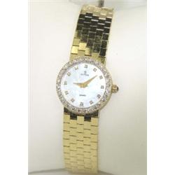 Cyma 14K Yellow Gold Diamond Watch