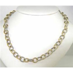 David Yurman Silver/18K Yellow Gold Necklace