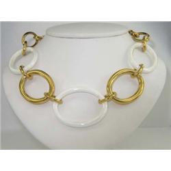 Faraone Mennella 18K Gold White Coral Necklace