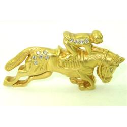 Diane 18K Yellow Gold Diamond Brooch